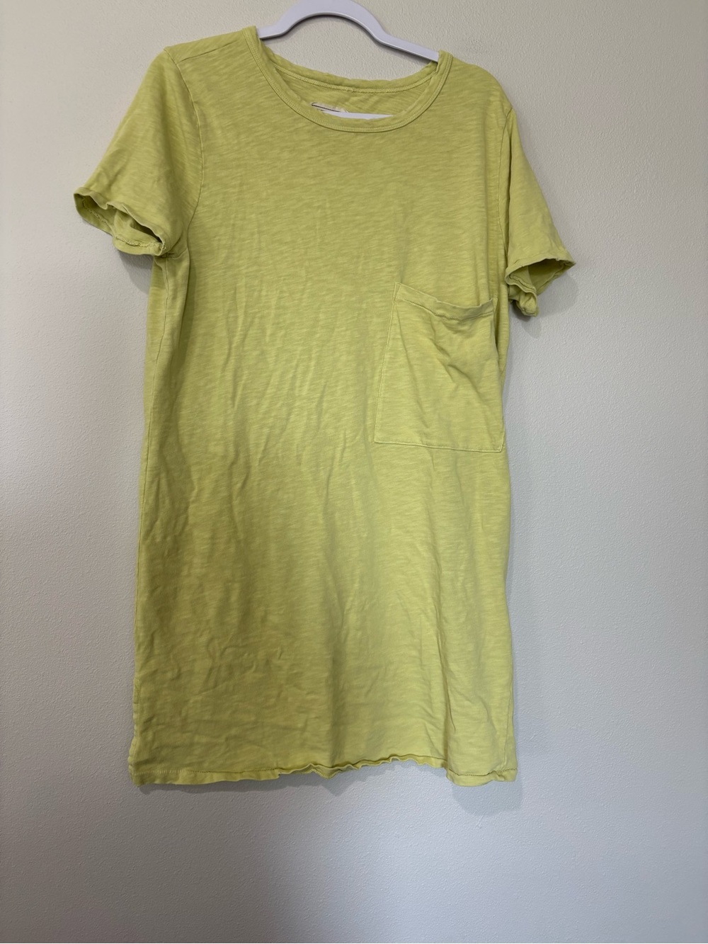 Current/Elliott Lime Green Short Sleeve Tunic with Pocket